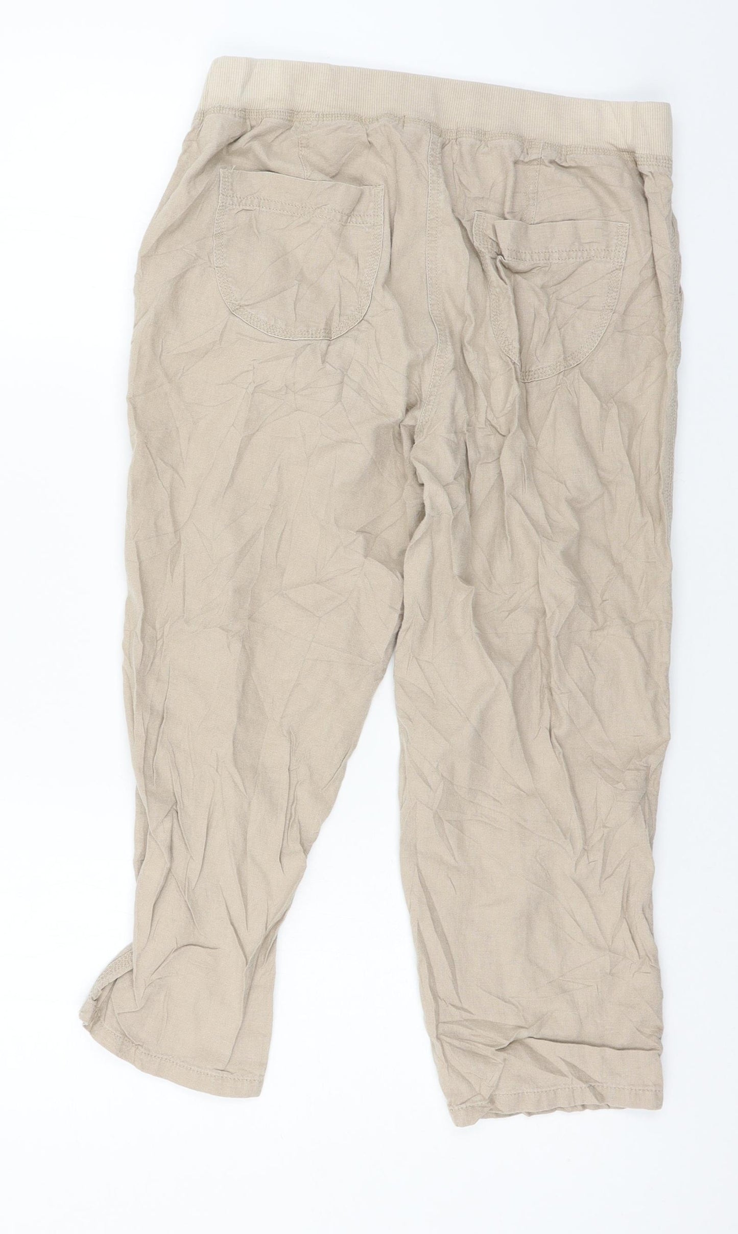Marks and Spencer Womens Brown   Cropped Trousers Size 12 L21 in