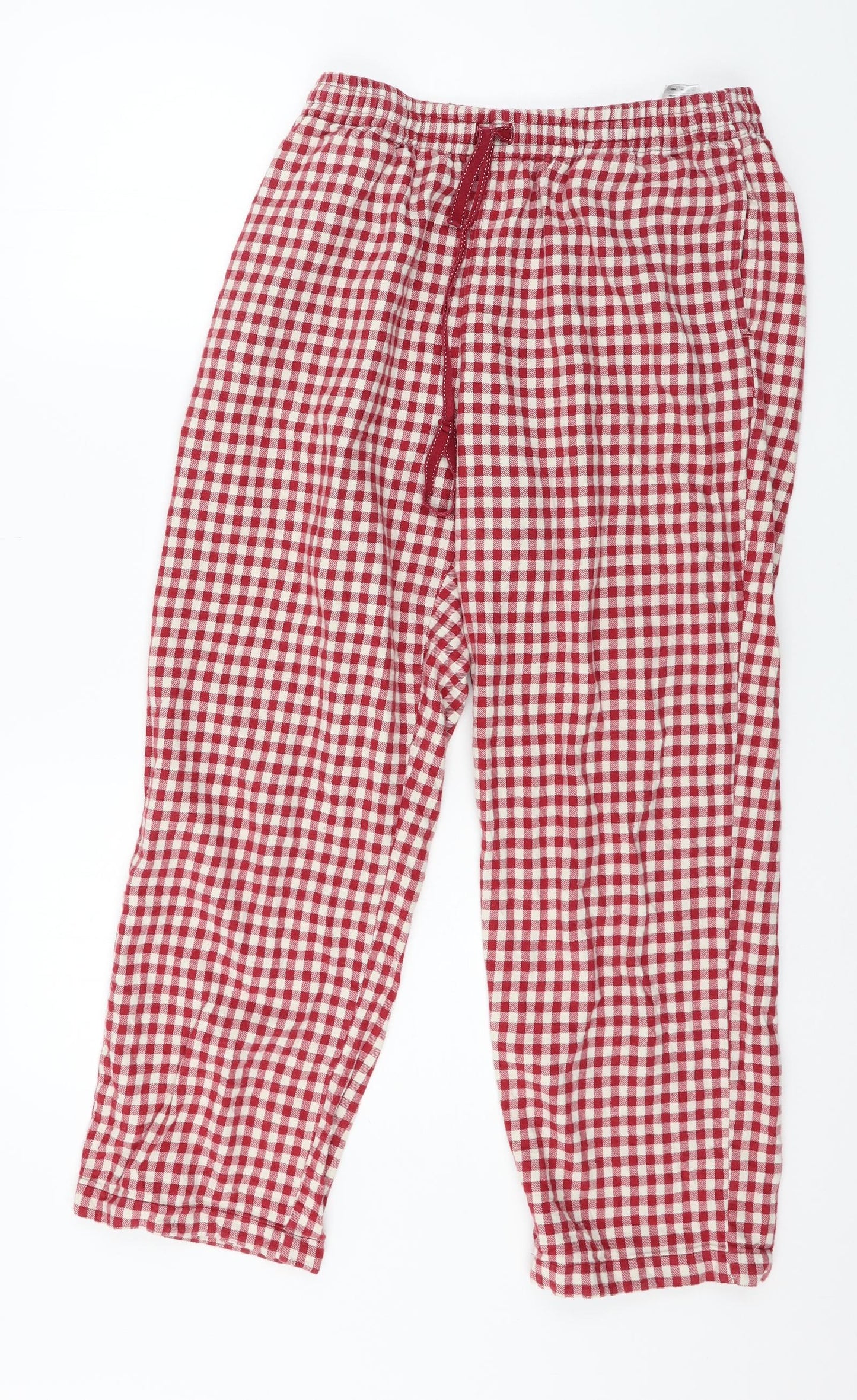 Uniqlo Womens Red Check  Capri Pyjama Pants Size L