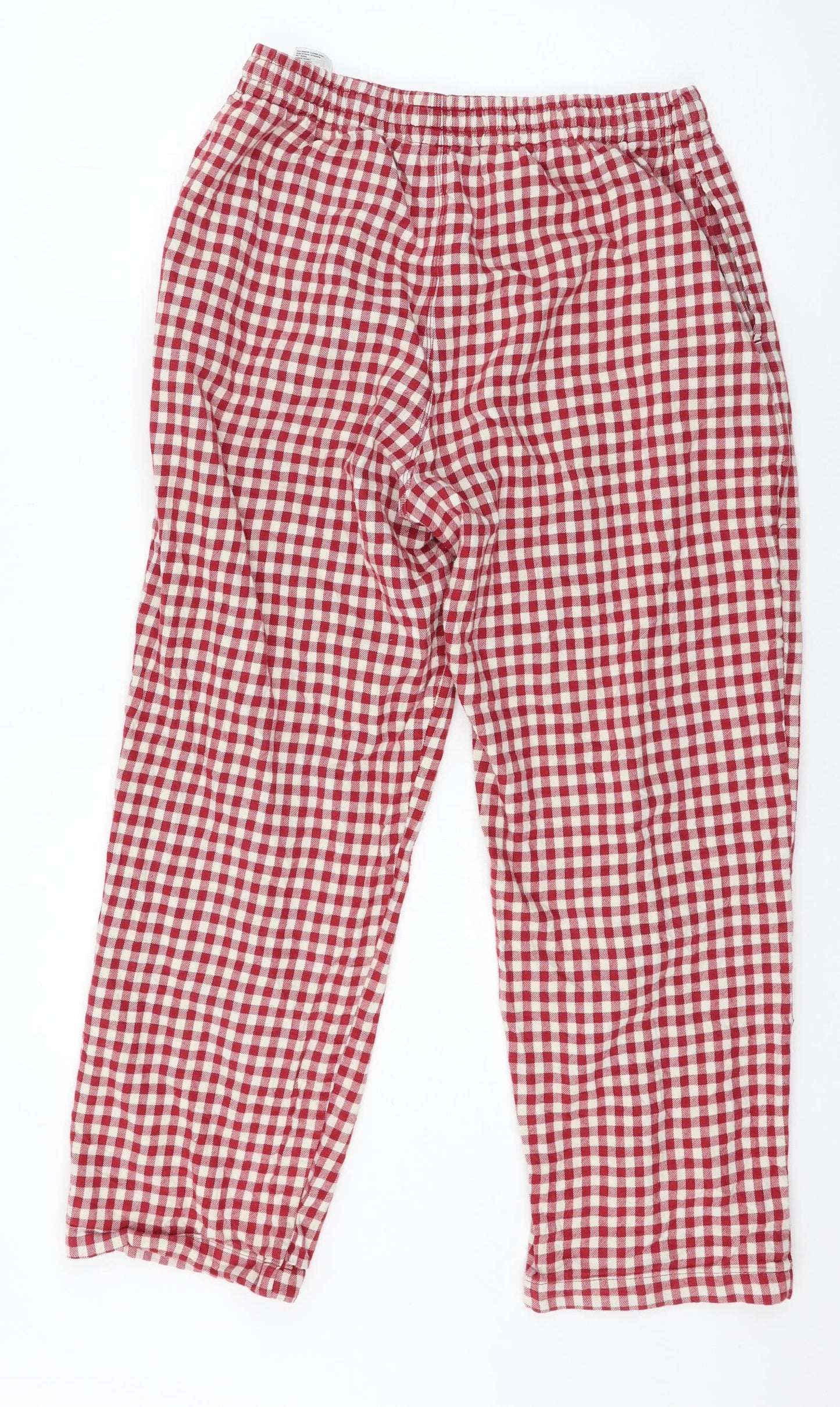 Uniqlo Womens Red Check  Capri Pyjama Pants Size L