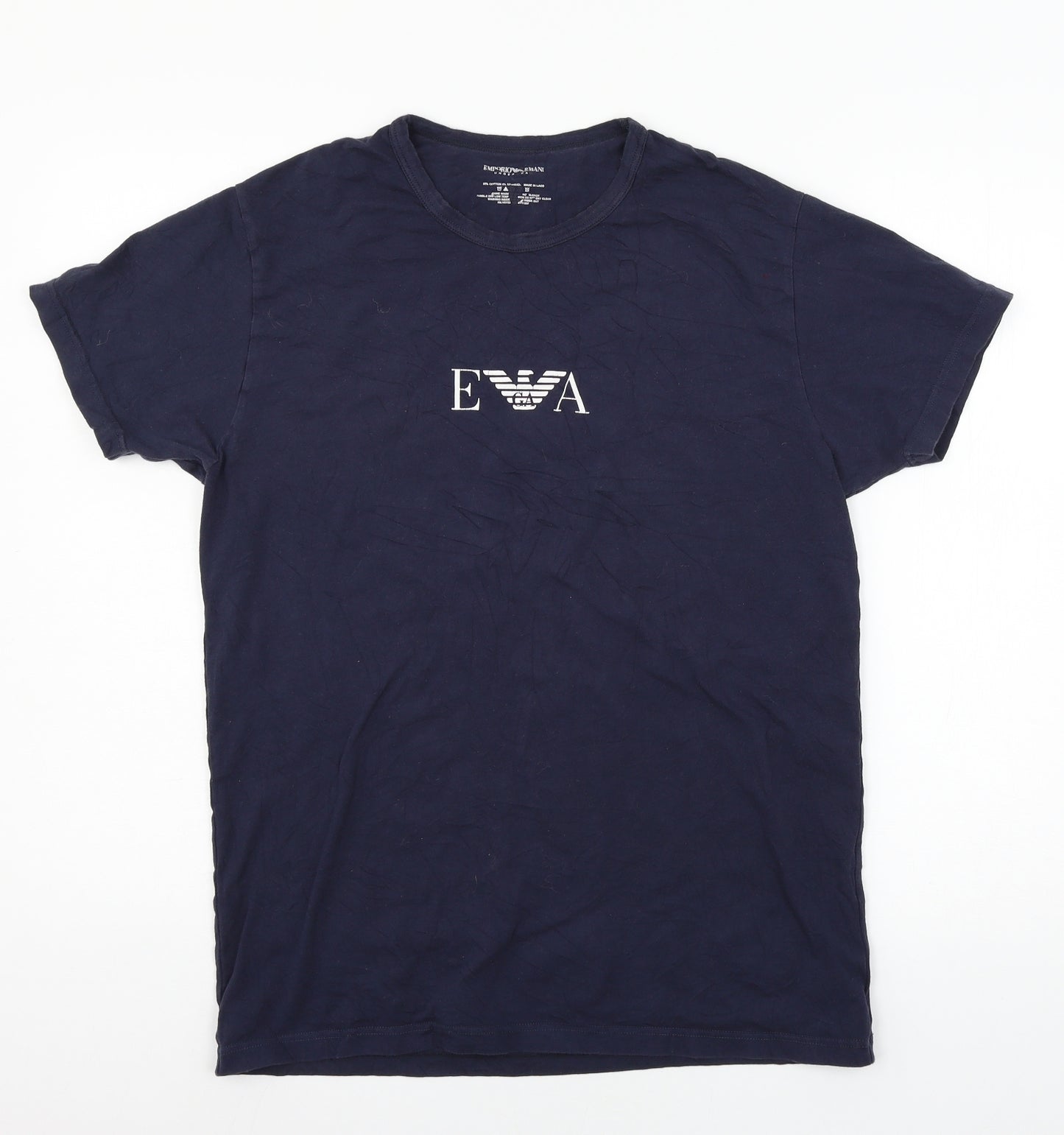 Emporio Armani Mens Blue  Jersey  T-Shirt Size M