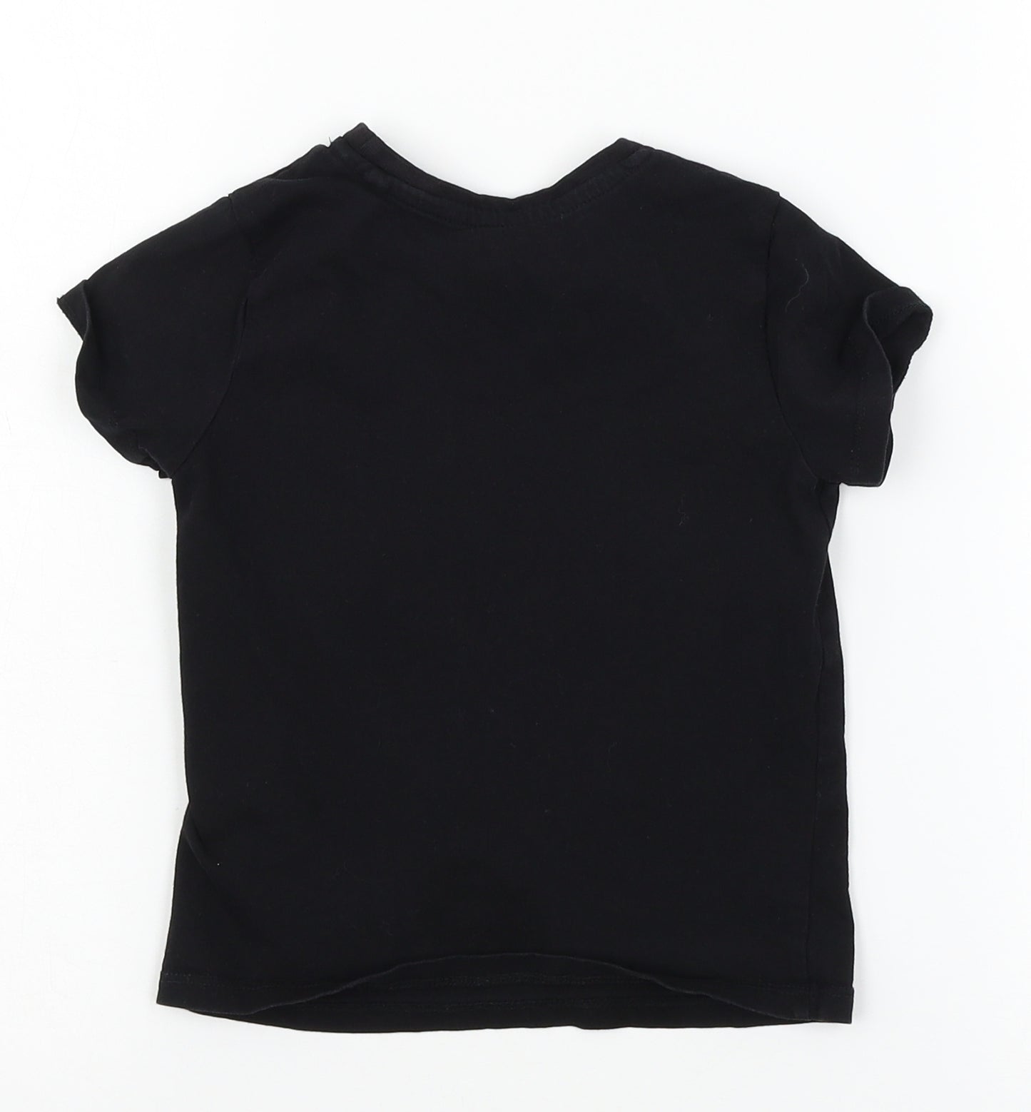 Primark Boys Black  Jersey Basic T-Shirt Size 3-4 Years  - Raaa