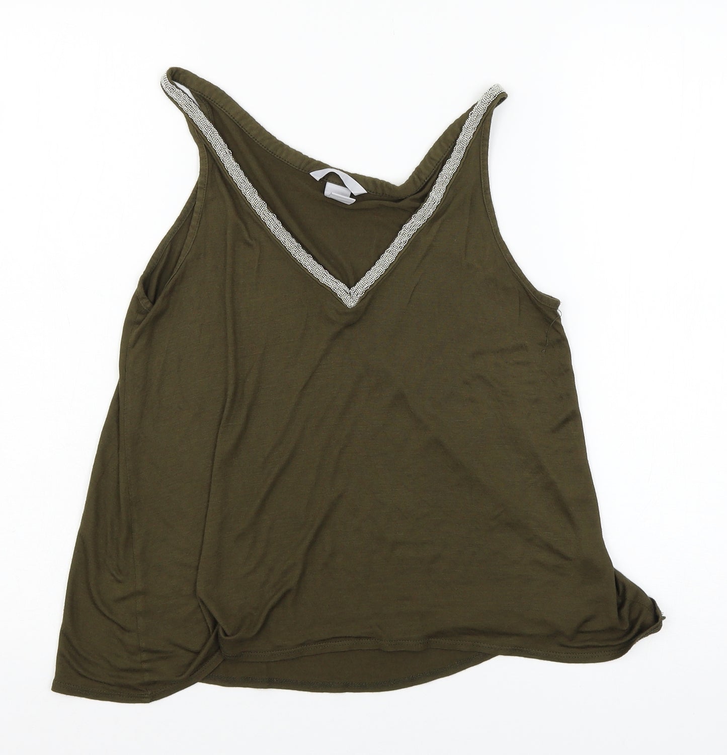 H&M Womens Green  Jersey Basic Tank Size S