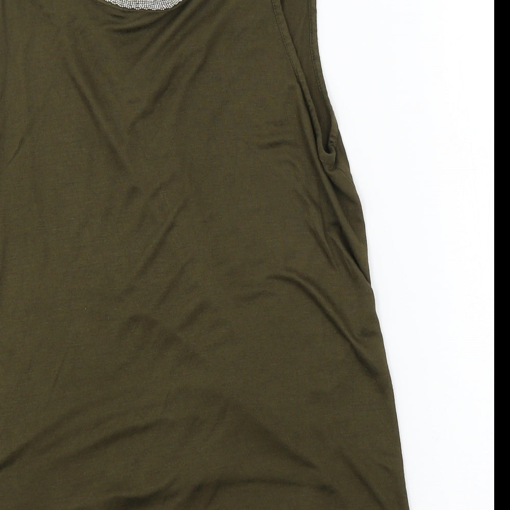 H&M Womens Green  Jersey Basic Tank Size S