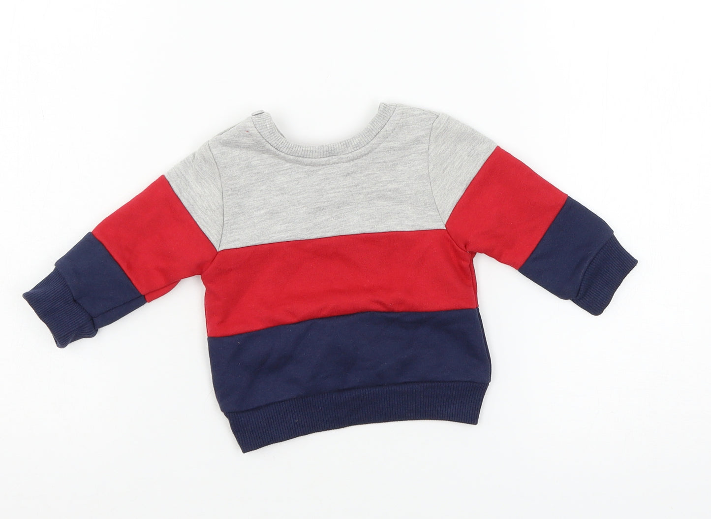Primark Boys Blue Striped Jersey Pullover Jumper Size 0-3 Months  - Great Vibes
