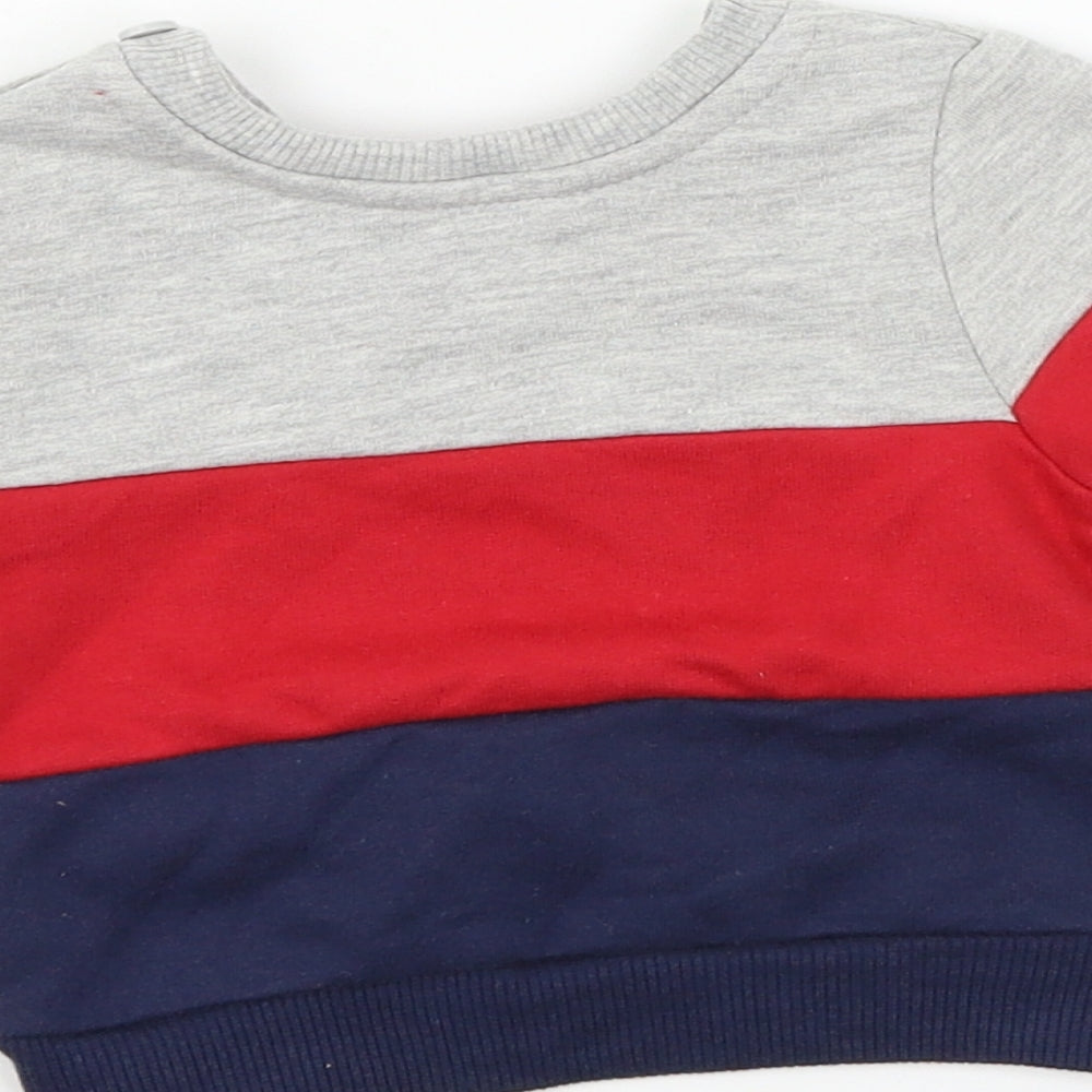 Primark Boys Blue Striped Jersey Pullover Jumper Size 0-3 Months  - Great Vibes