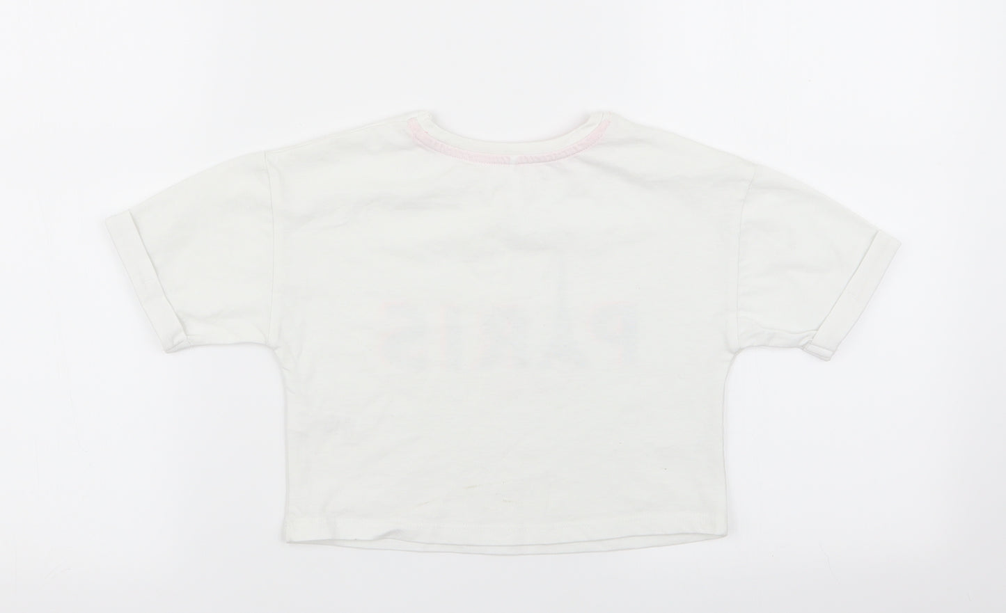 Asda George Girls White   Basic T-Shirt Size 5-6 Years