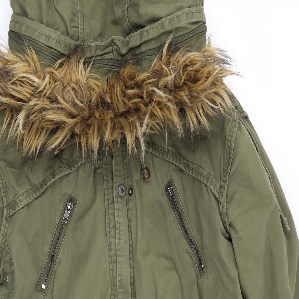 ASOS Womens Green   Parka Coat Size 10
