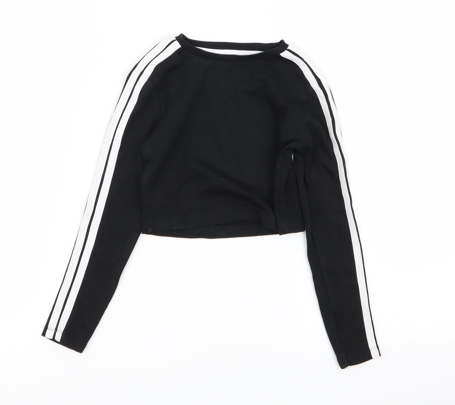 Asda George Girls Black   Basic T-Shirt Size 5-6 Years