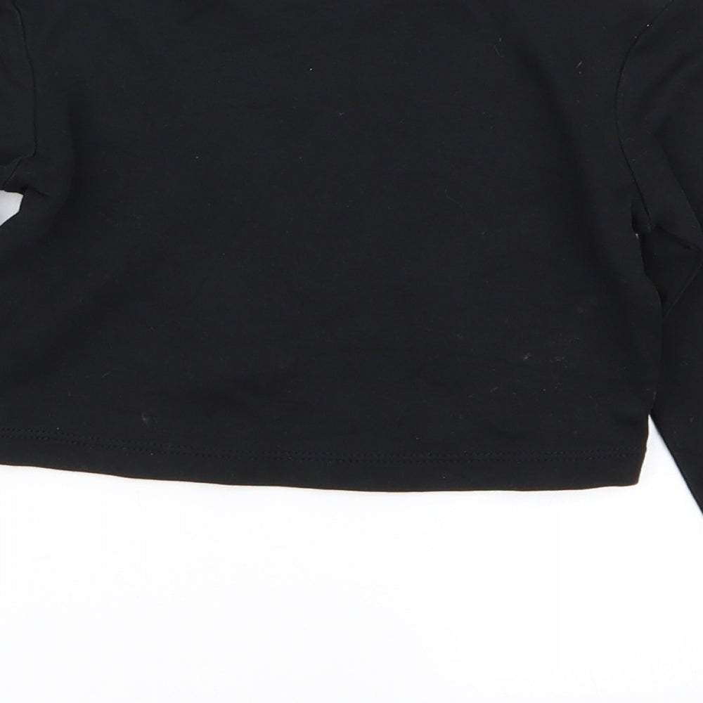 Asda George Girls Black   Basic T-Shirt Size 5-6 Years