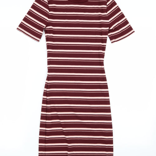 H&M Womens Multicoloured Striped  Pencil Dress  Size 4