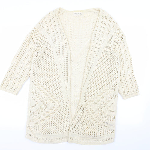 indigo collection Womens Beige   Cardigan Jumper Size 10