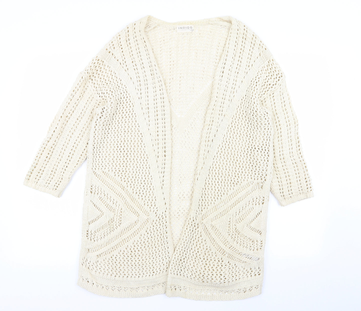 indigo collection Womens Beige   Cardigan Jumper Size 10