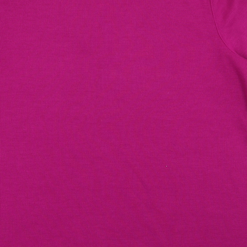 Bm collection Womens Purple Geometric  Basic T-Shirt Size M