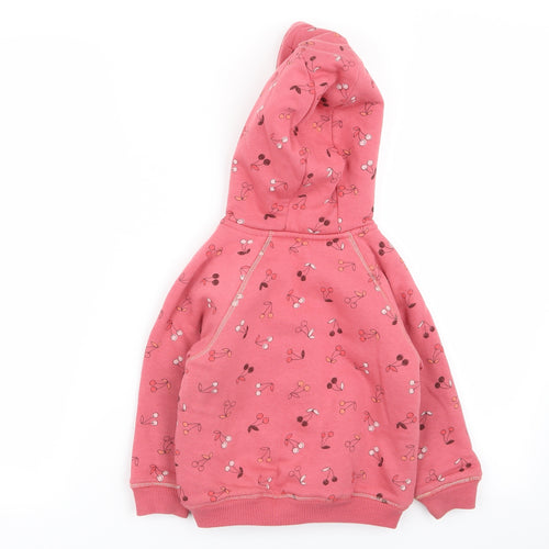 NEXT Girls Pink Geometric  Full Zip Jumper Size 2-3 Years
