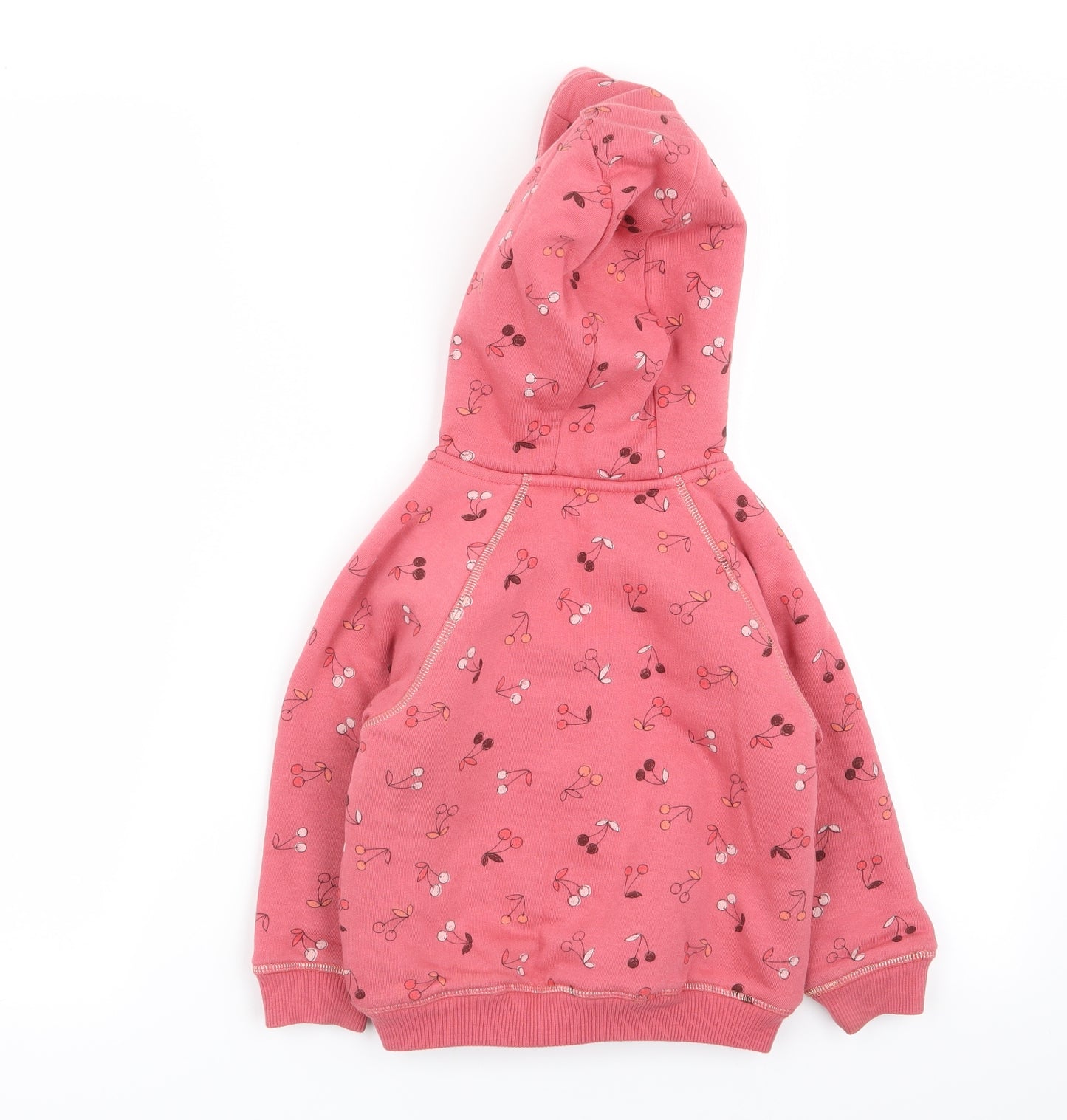 NEXT Girls Pink Geometric  Full Zip Jumper Size 2-3 Years