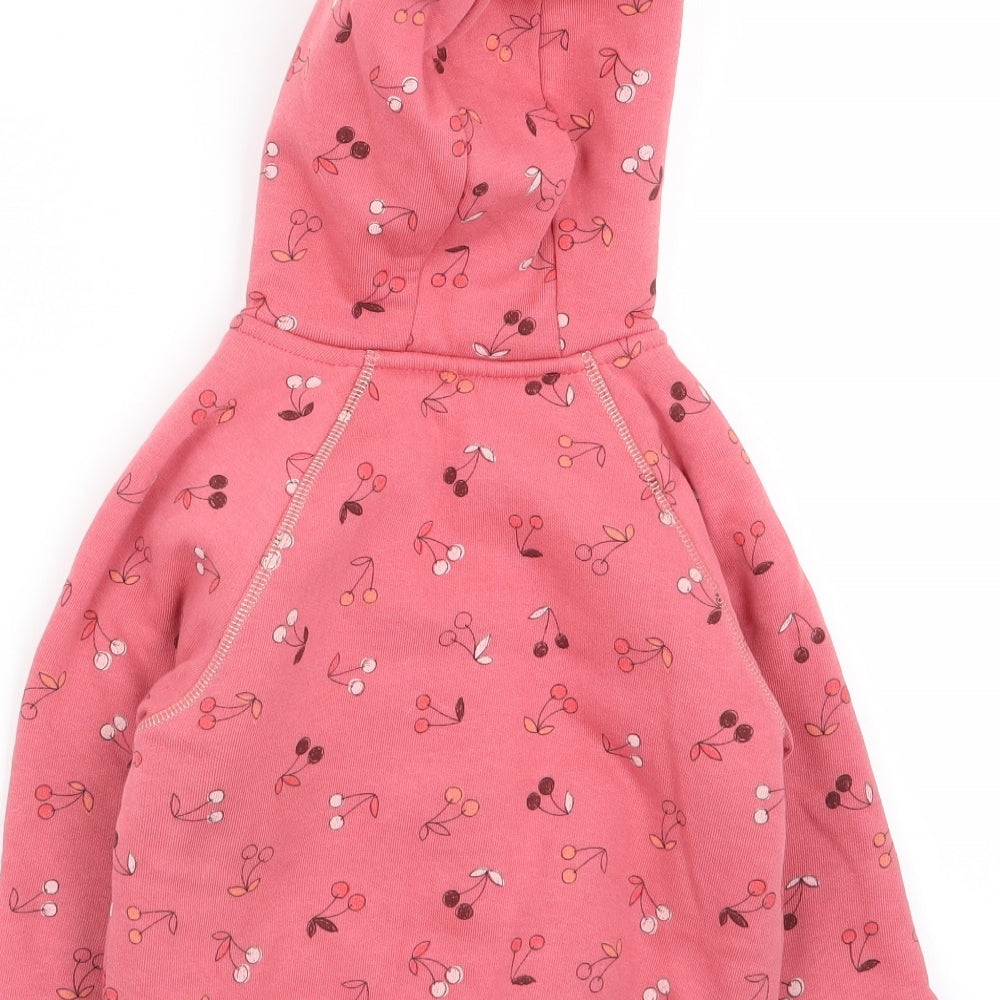NEXT Girls Pink Geometric  Full Zip Jumper Size 2-3 Years