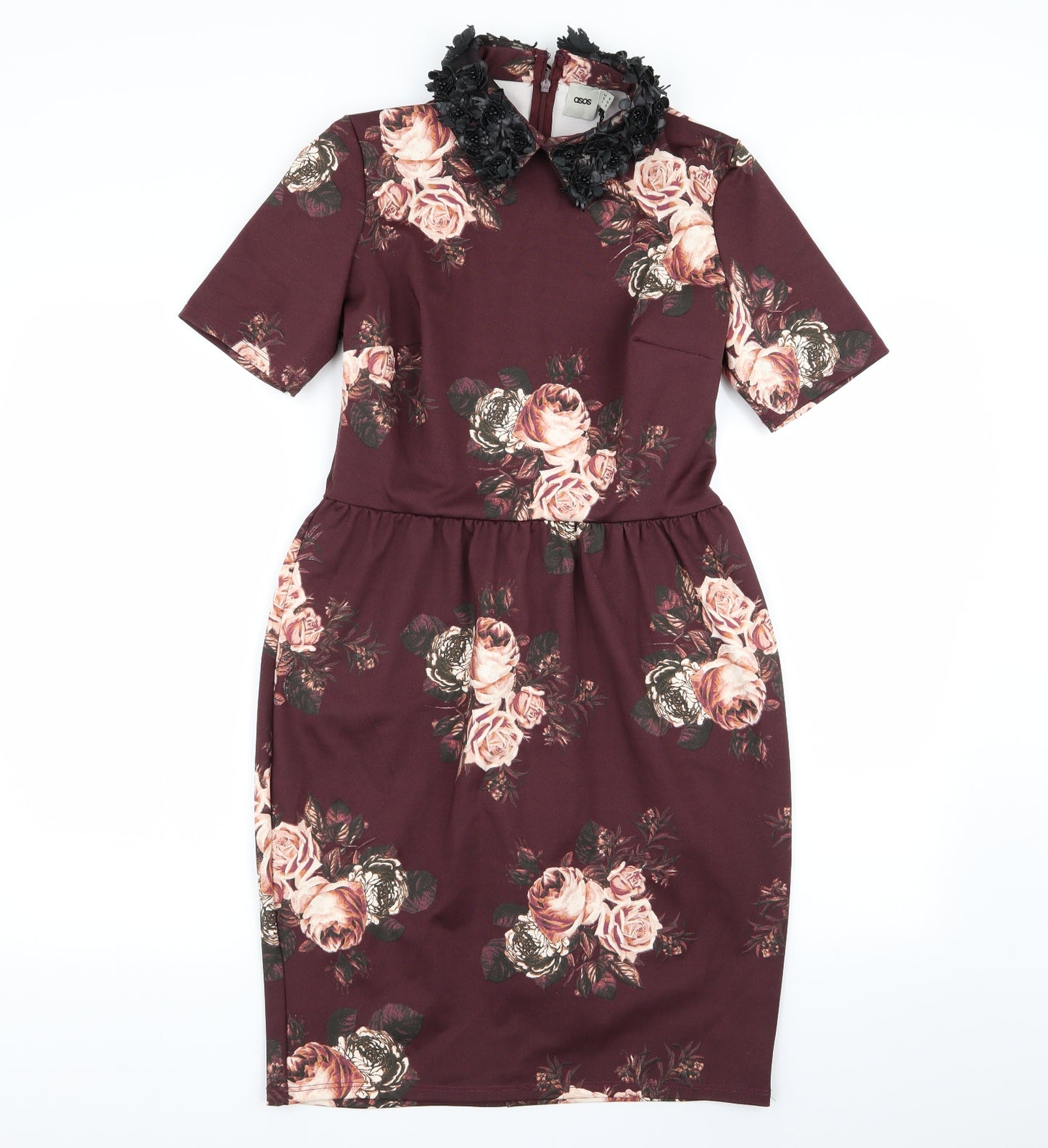 ASOS Womens Purple Floral  Fit & Flare  Size 10