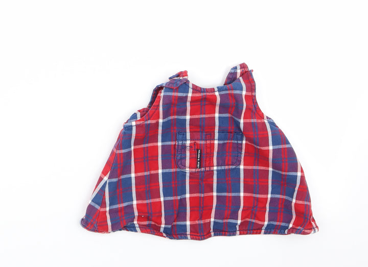 Polarn O. Pyret Girls Multicoloured Check  Fit & Flare  Size 0-3 Months