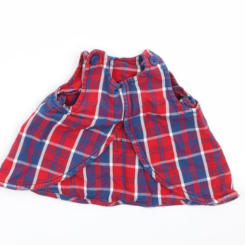 Polarn O. Pyret Girls Multicoloured Check  Fit & Flare  Size 0-3 Months