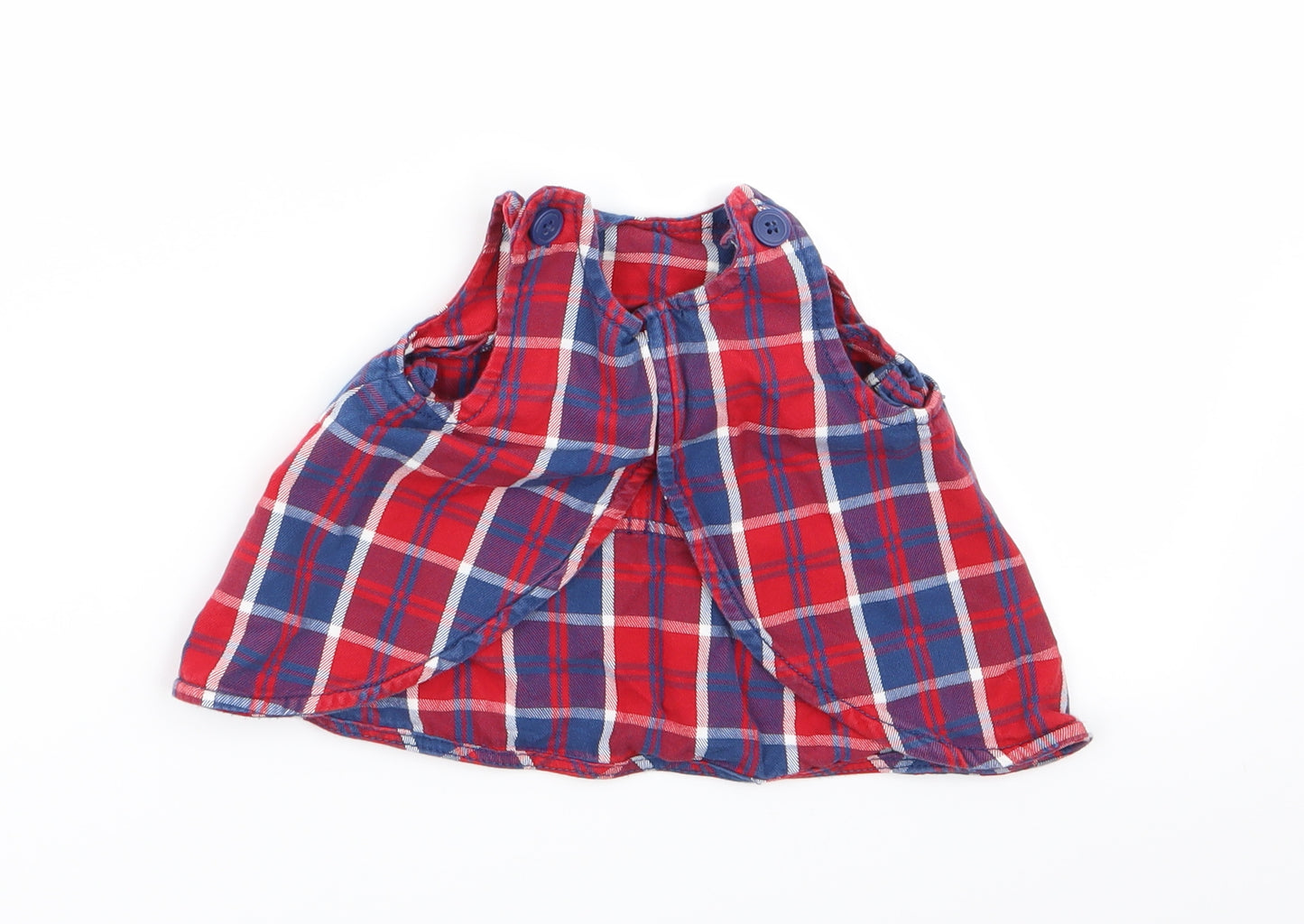 Polarn O. Pyret Girls Multicoloured Check  Fit & Flare  Size 0-3 Months