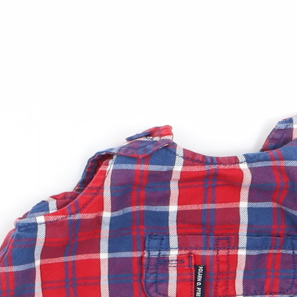 Polarn O. Pyret Girls Multicoloured Check  Fit & Flare  Size 0-3 Months