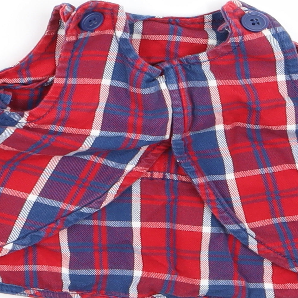 Polarn O. Pyret Girls Multicoloured Check  Fit & Flare  Size 0-3 Months