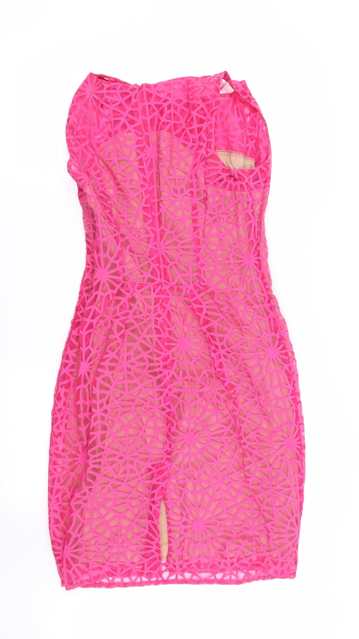 NEXT Womens Pink Geometric  A-Line  Size 10
