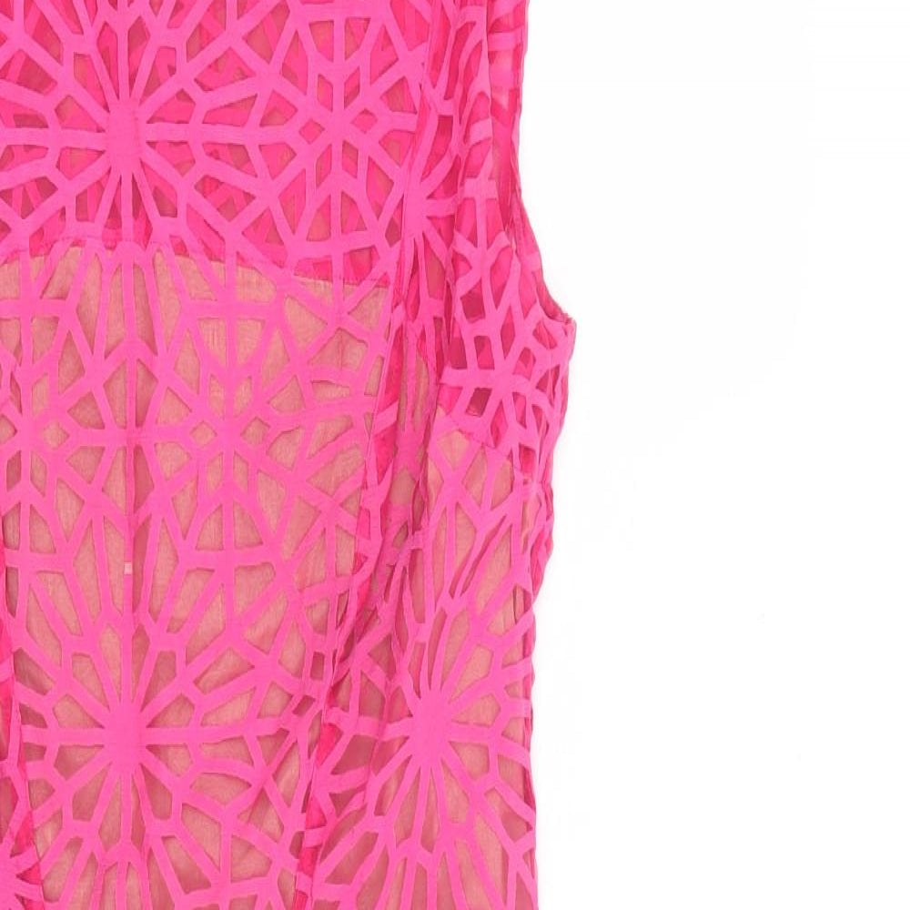NEXT Womens Pink Geometric  A-Line  Size 10