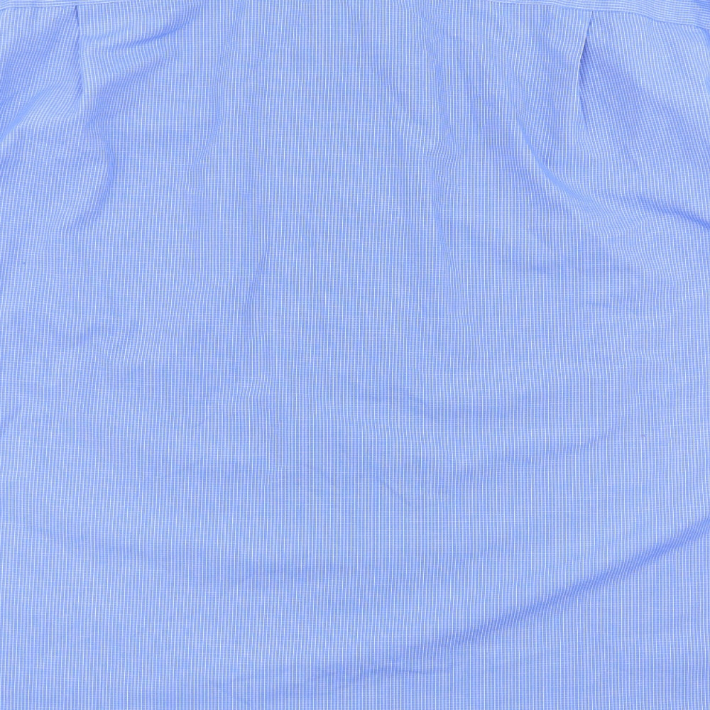 M&S Mens Blue Check   Dress Shirt Size 17