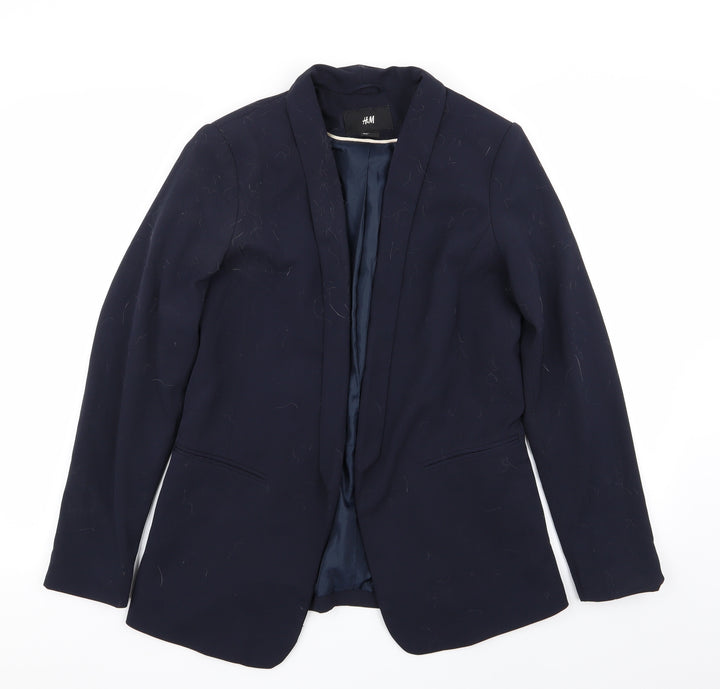 H&M Womens Blue Jacket Blazer Size 10
