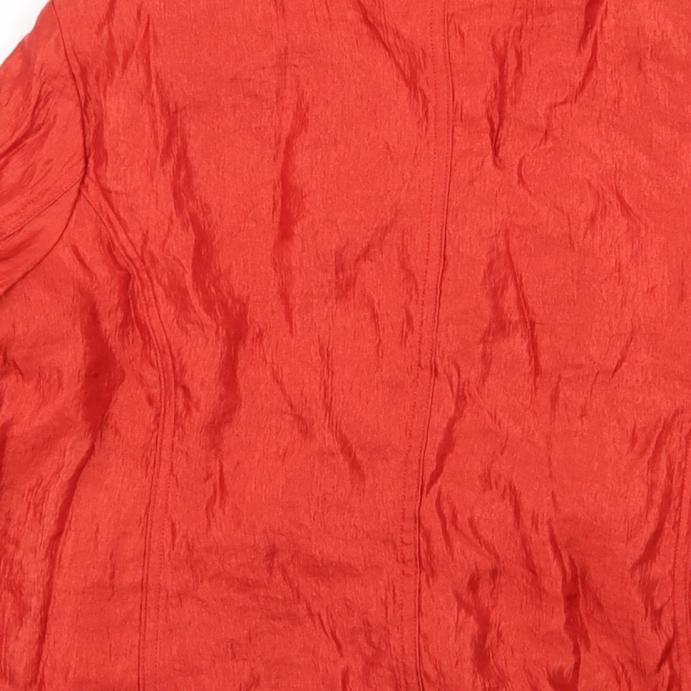 TanJay Womens Orange   Jacket Blazer Size 10