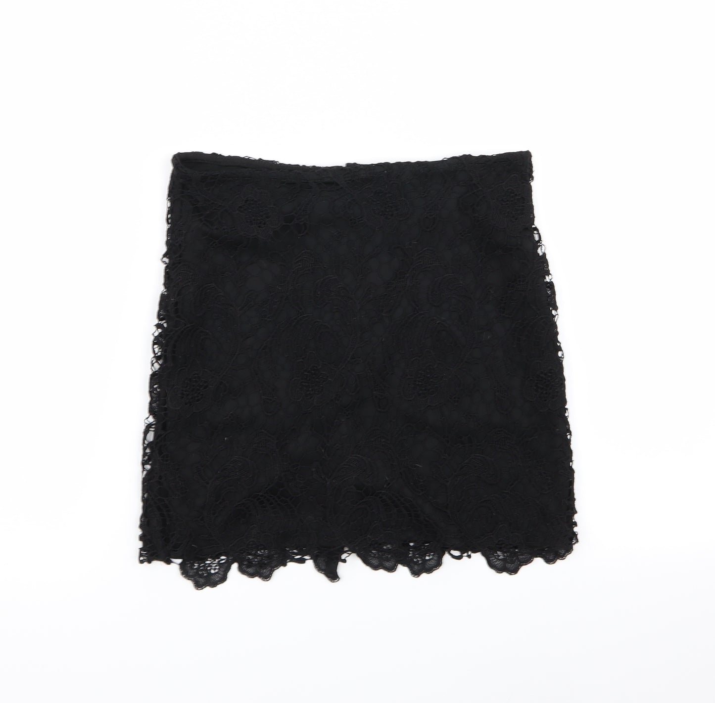 Divided by H&M Womens Black Floral  Mini Skirt Size 12
