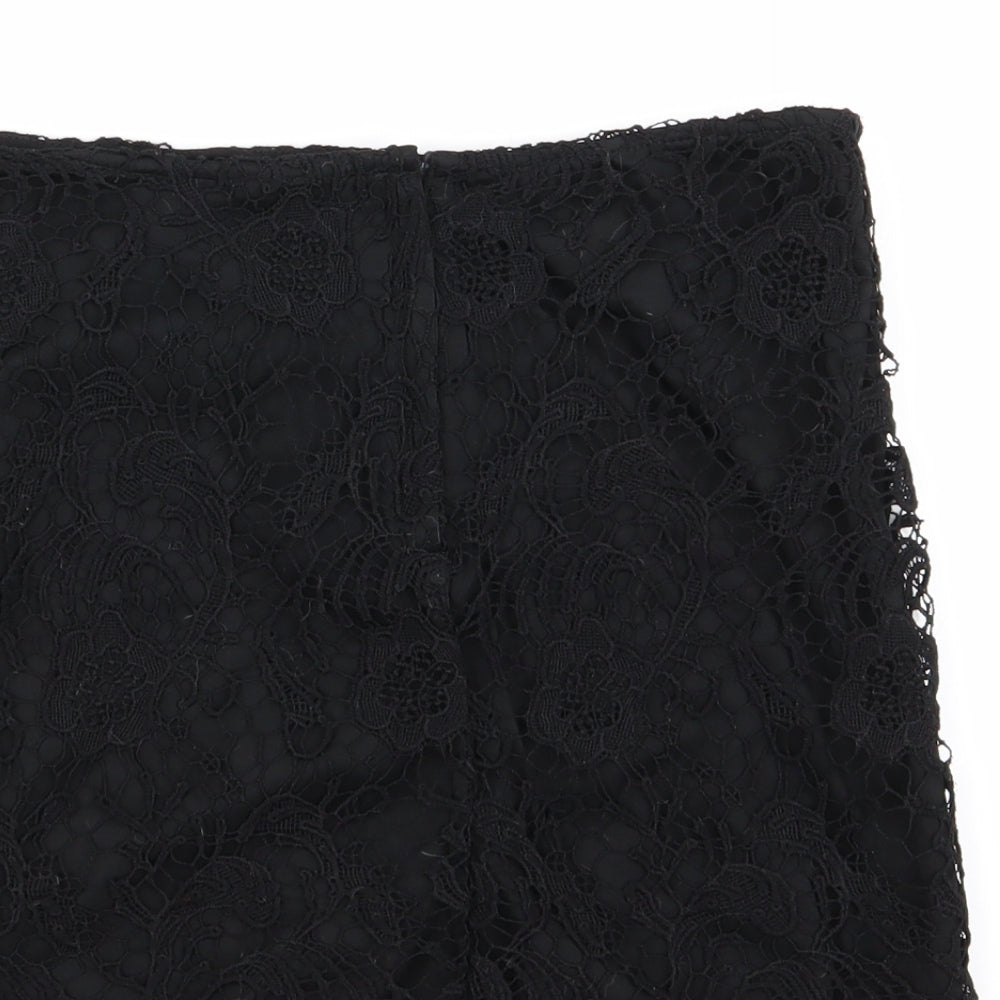 Divided by H&M Womens Black Floral  Mini Skirt Size 12