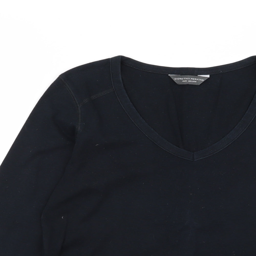 Dorothy Perkins Womens Black   Basic T-Shirt Size 14