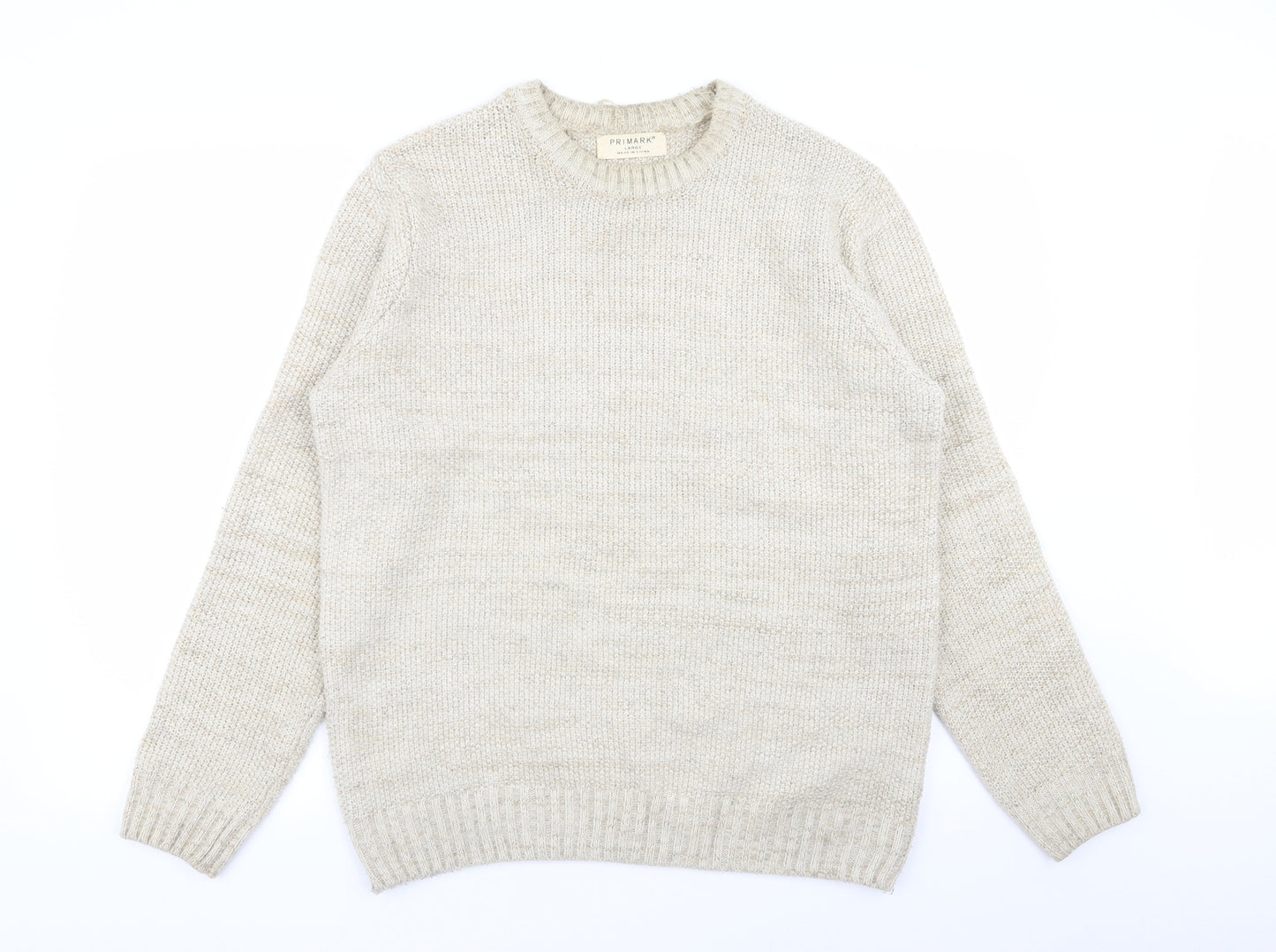 Primark Mens Beige   Pullover Jumper Size L