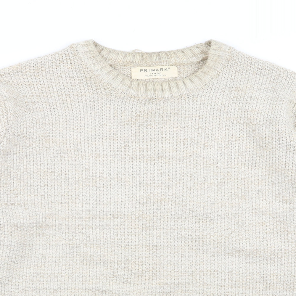 Primark Mens Beige   Pullover Jumper Size L