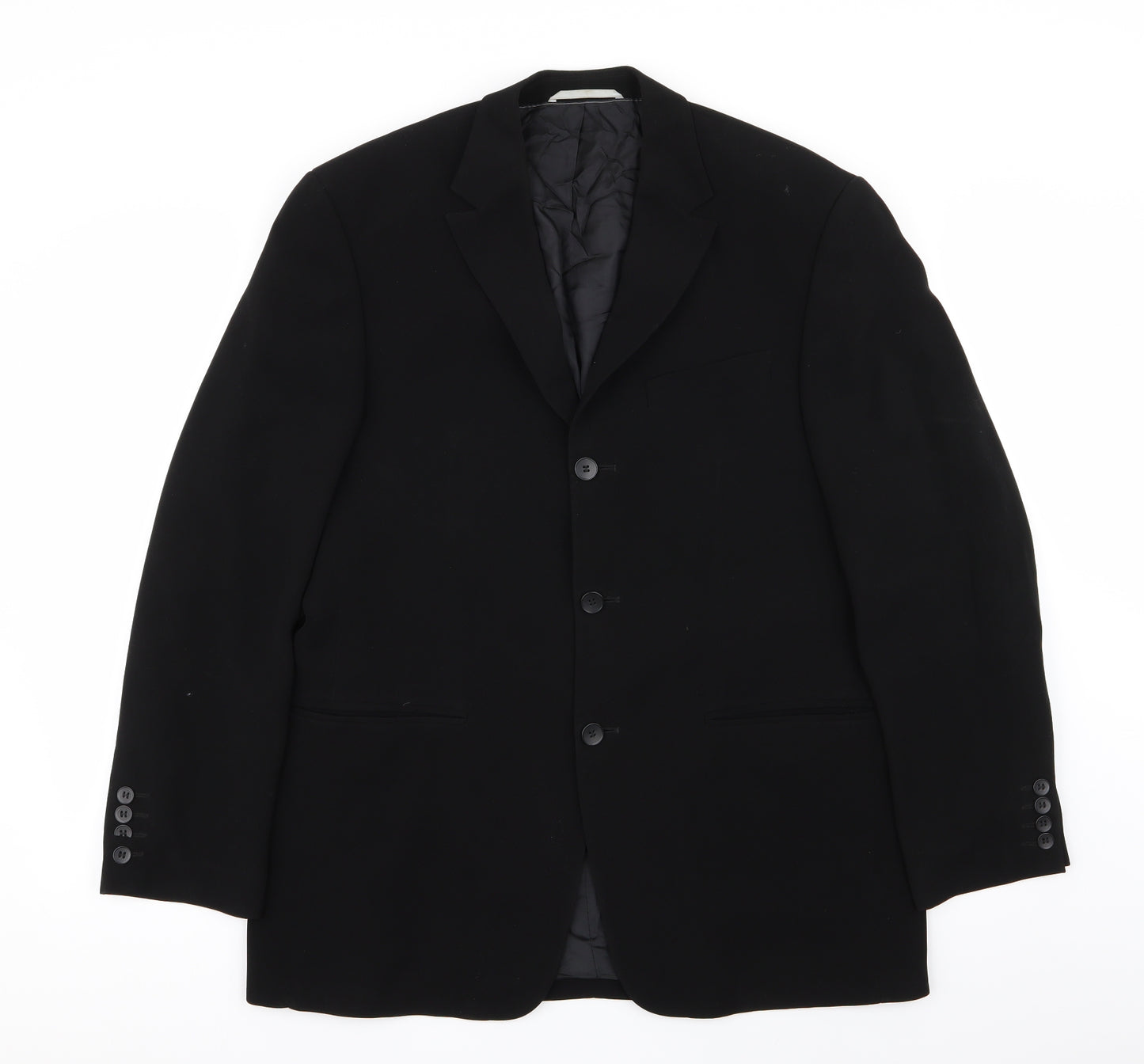 Angelo Litrico Mens Black   Jacket Blazer Size 50