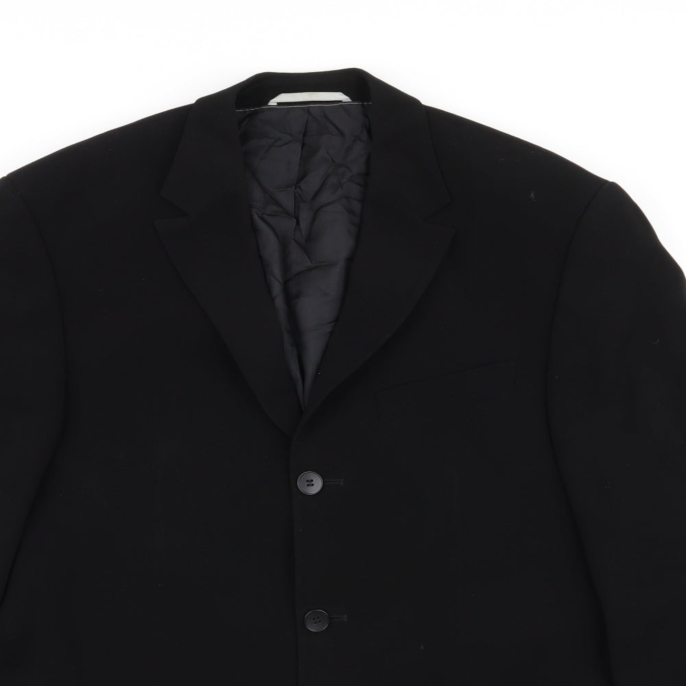 Angelo Litrico Mens Black   Jacket Blazer Size 50