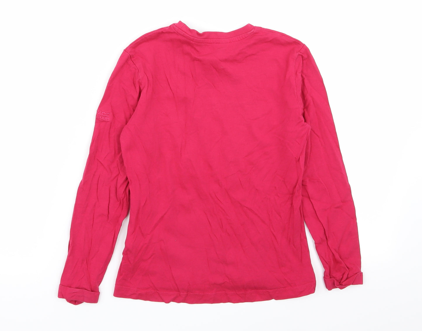 Regatta Girls Pink Animal Print  Basic T-Shirt Size 7-8 Years