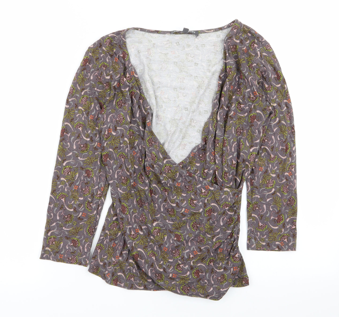 Laura Ashely  Womens Multicoloured Floral  Wrap T-Shirt Size 8