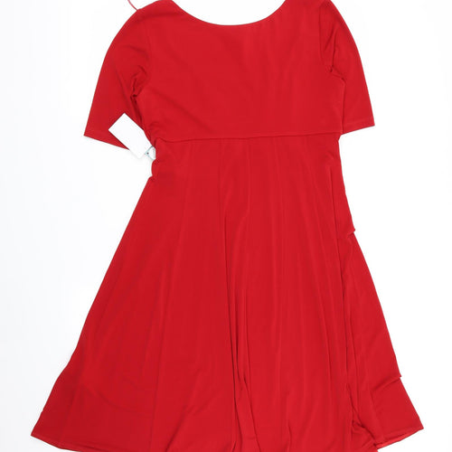 London Times Womens Red   Fit & Flare  Size 8