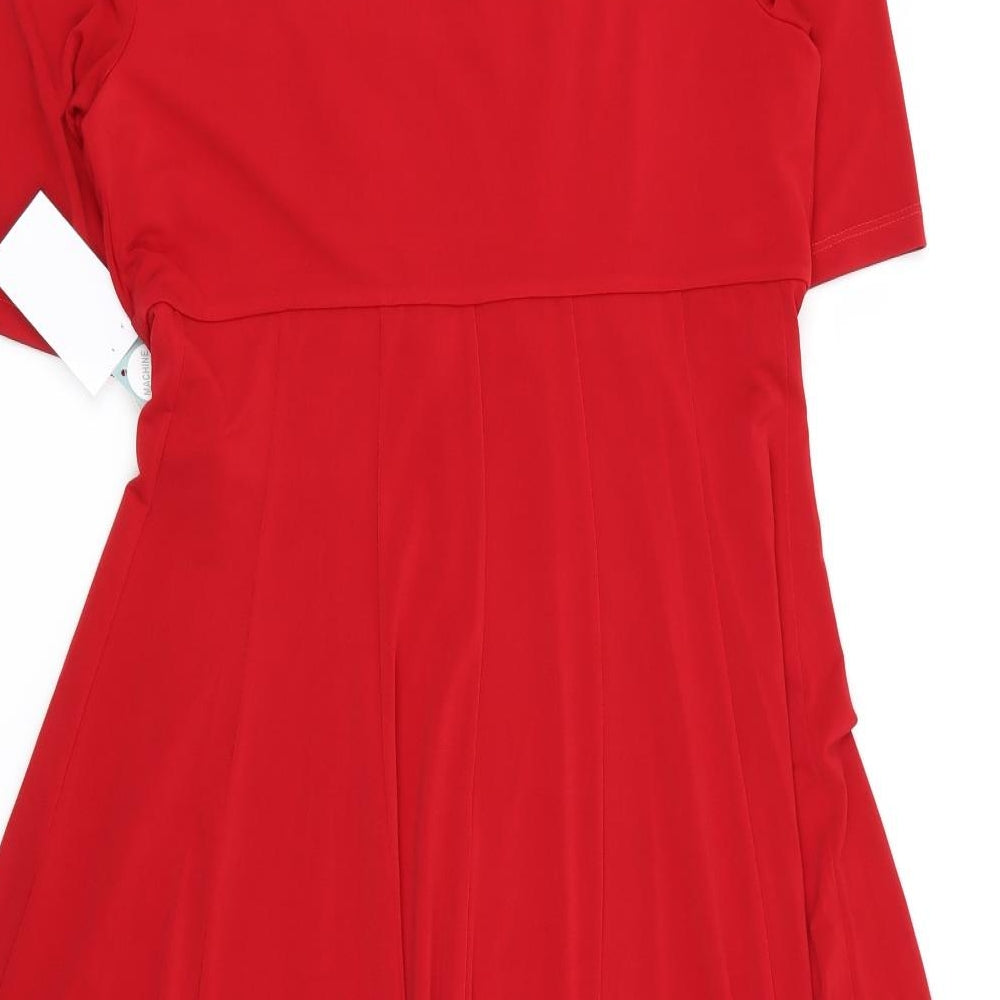 London Times Womens Red   Fit & Flare  Size 8