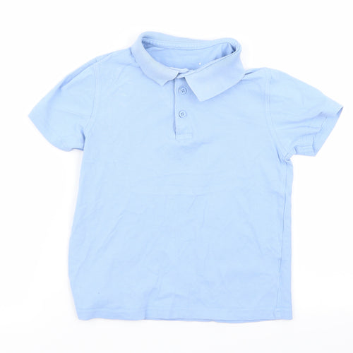 Asda George Boys Blue   Basic Polo Size 6-7 Years  - school polo