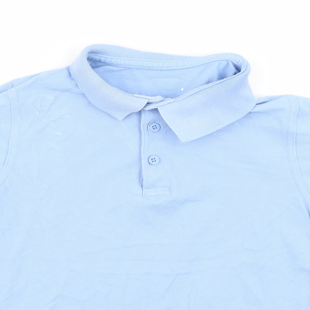 Asda George Boys Blue   Basic Polo Size 6-7 Years  - school polo