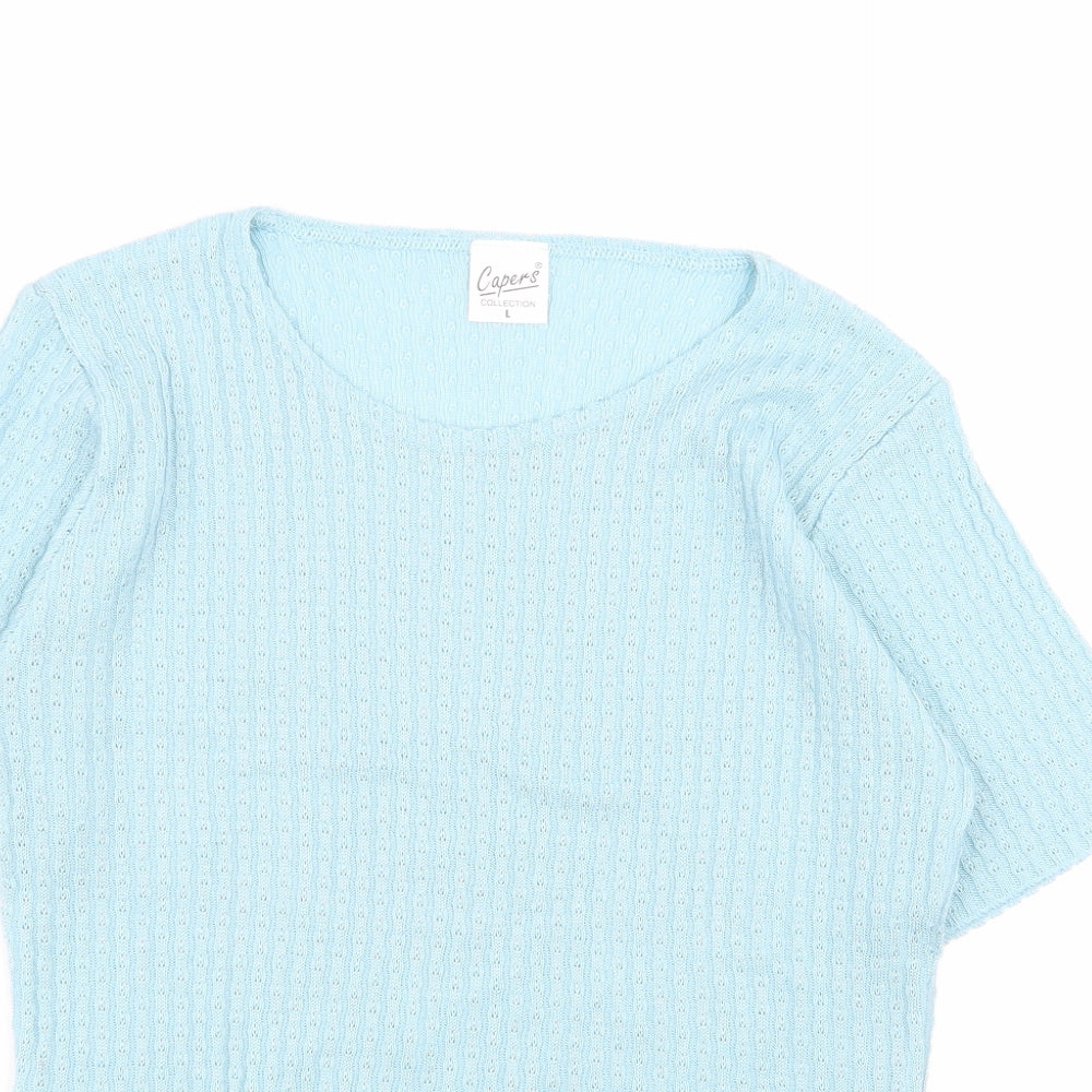 capers collection Womens Blue   Basic T-Shirt Size L