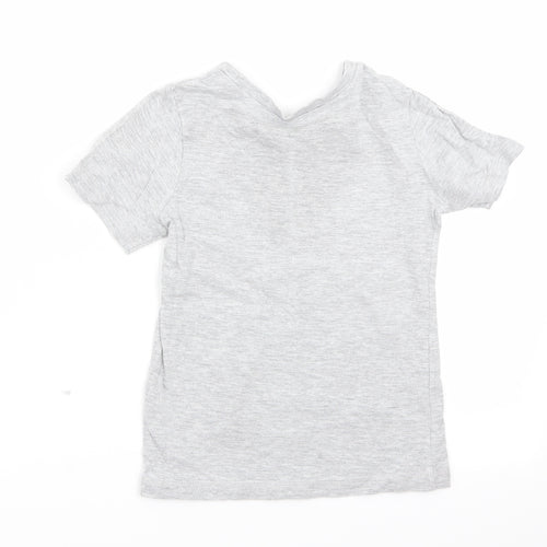 Asda George Girls Grey   Basic T-Shirt Size 4-5 Years