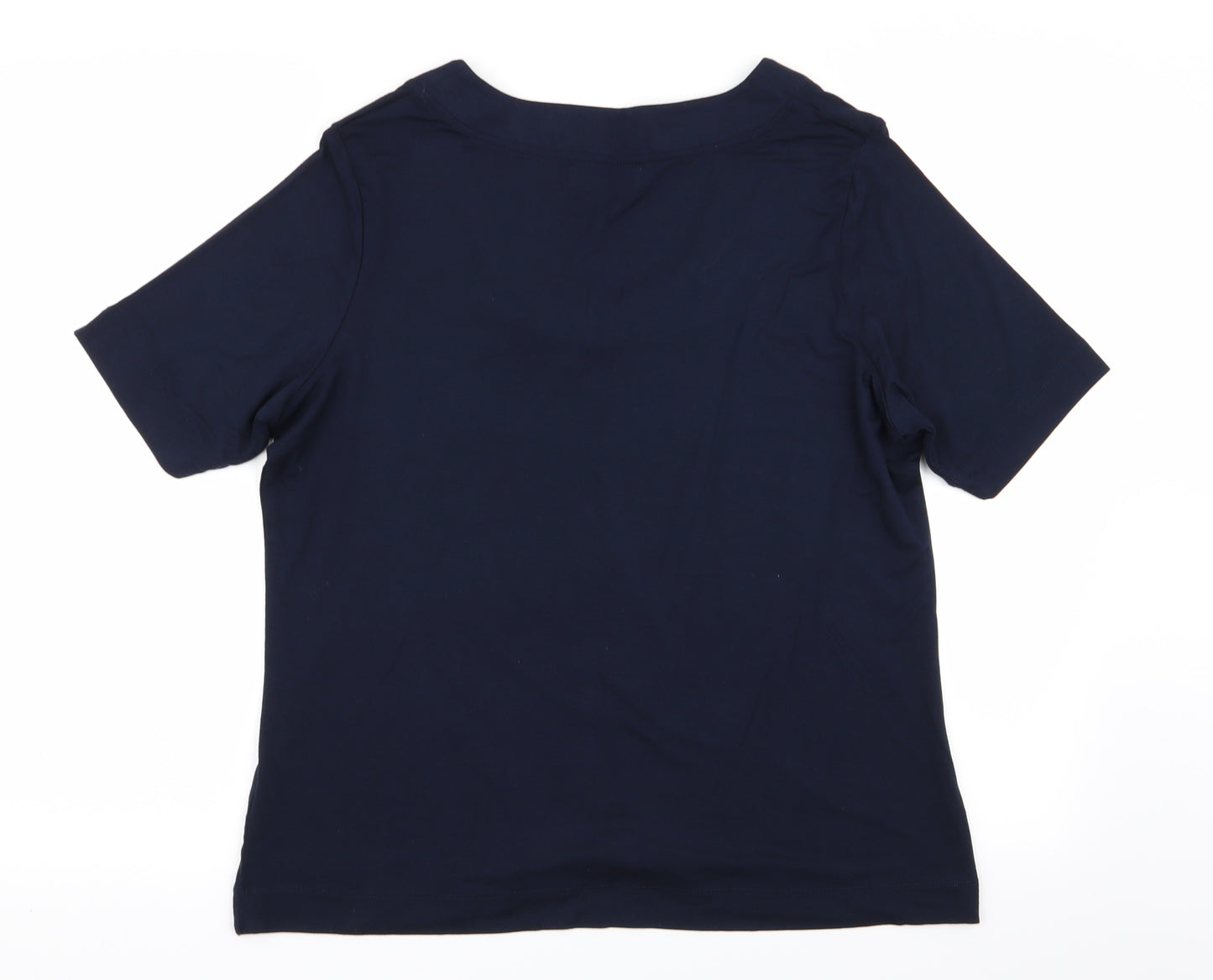 M&S Womens Blue   Basic T-Shirt Size 16