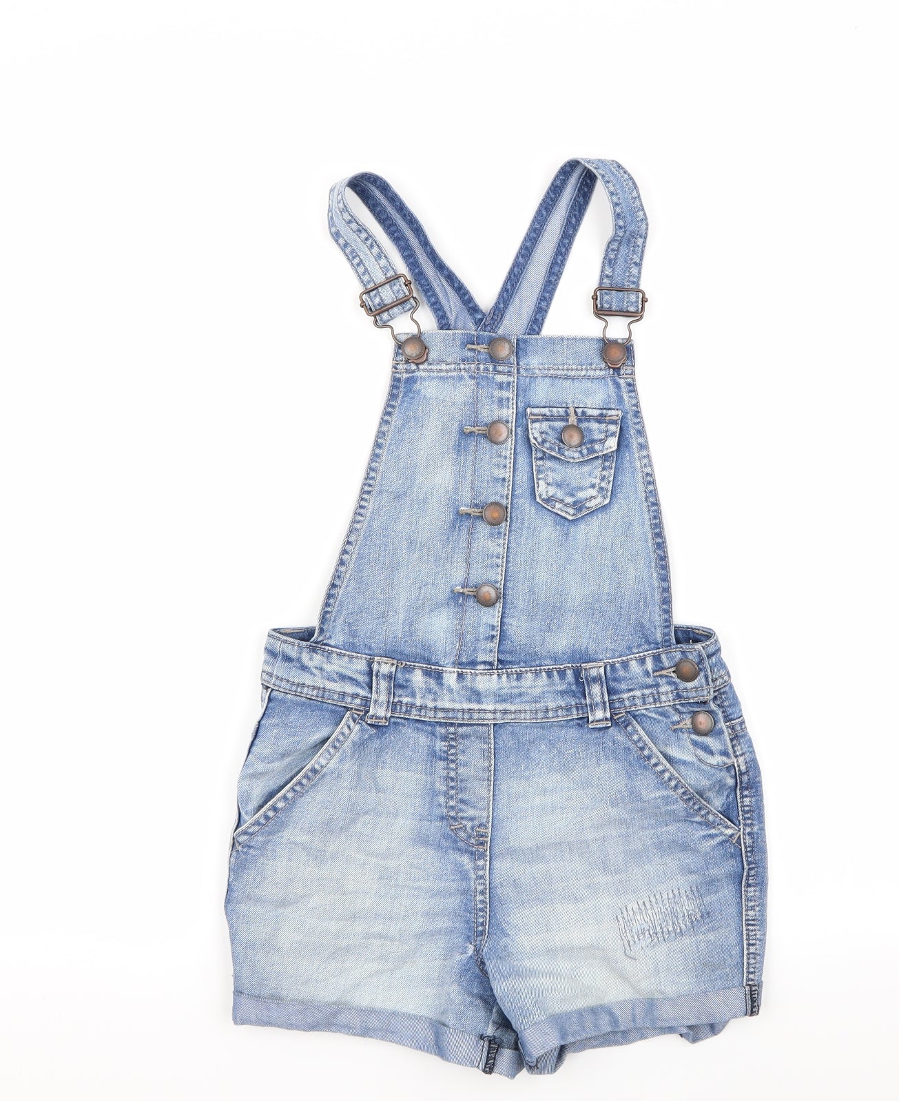 Asda George Girls Blue   Dungaree One-Piece Size 7-8 Years