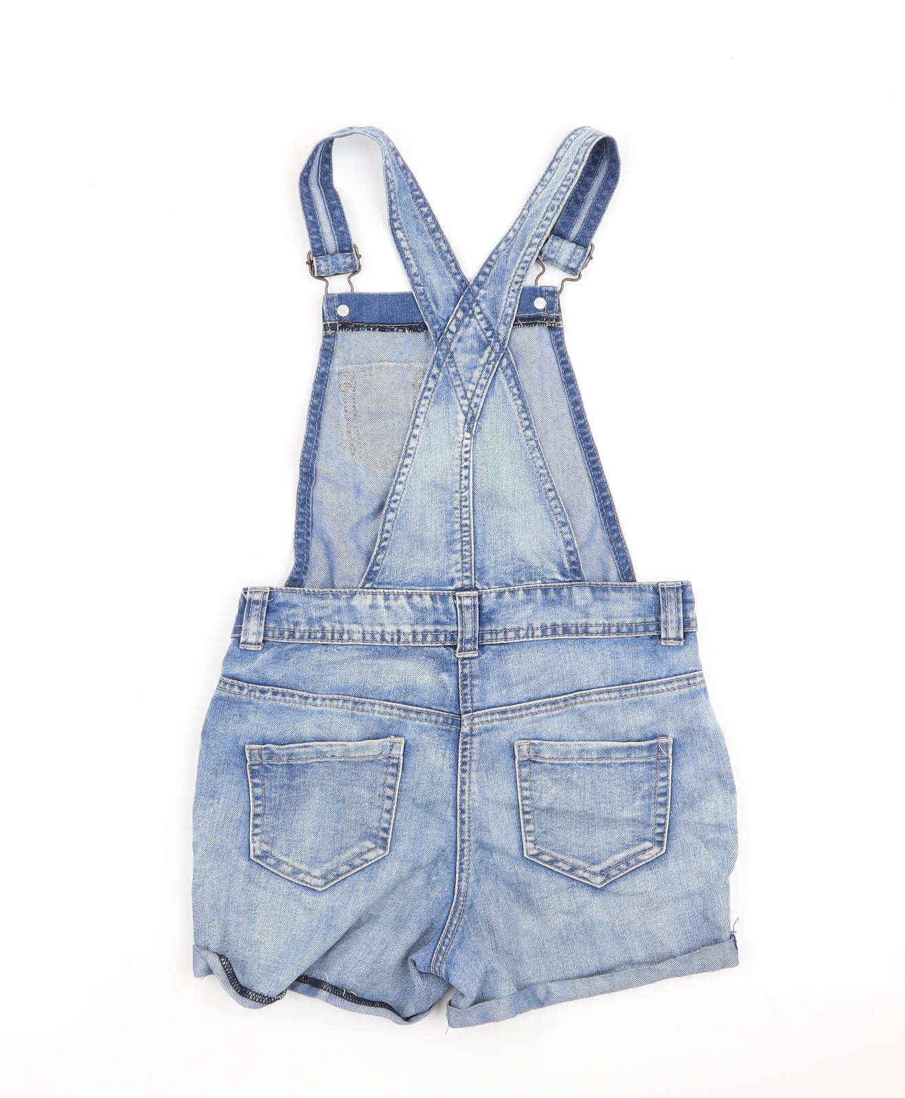 Asda George Girls Blue   Dungaree One-Piece Size 7-8 Years