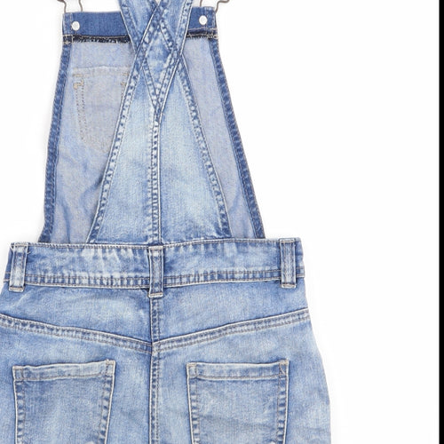 Asda George Girls Blue   Dungaree One-Piece Size 7-8 Years